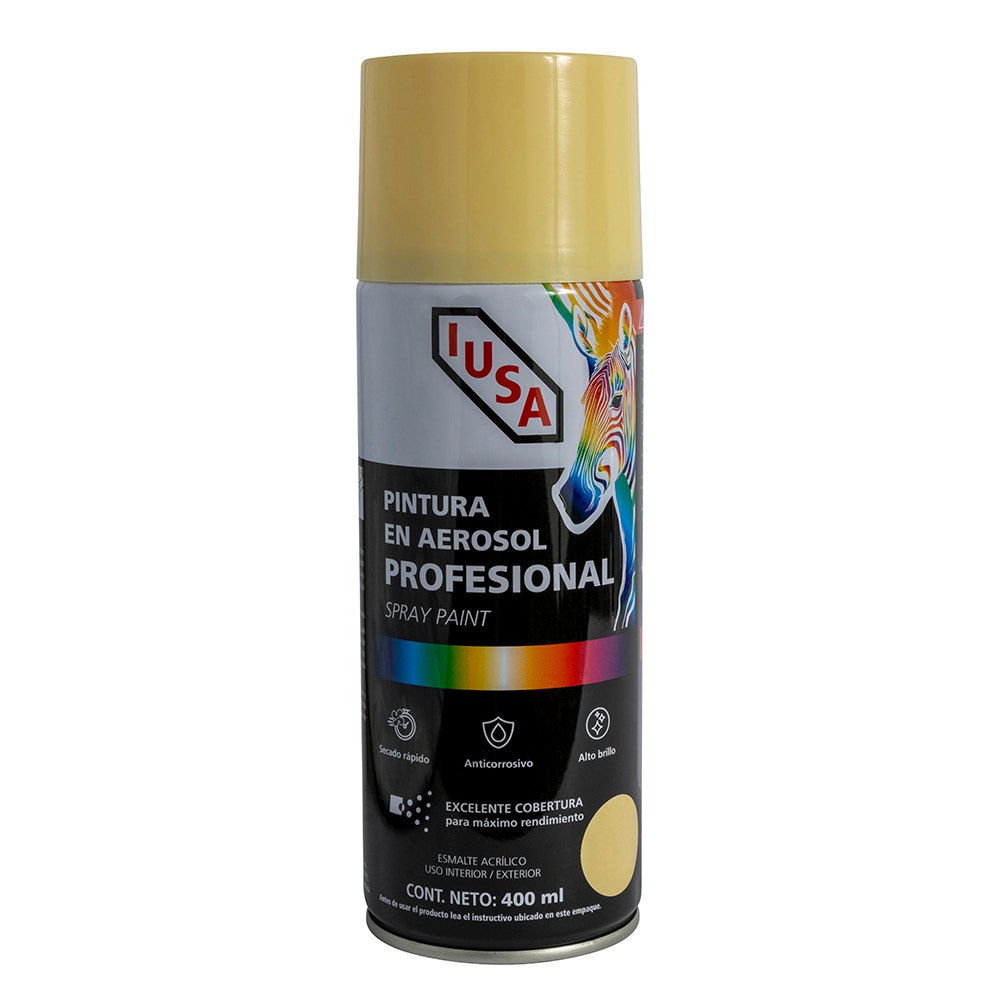 IUSA - Pintura en aerosol profesional brillante, beige, IUSA