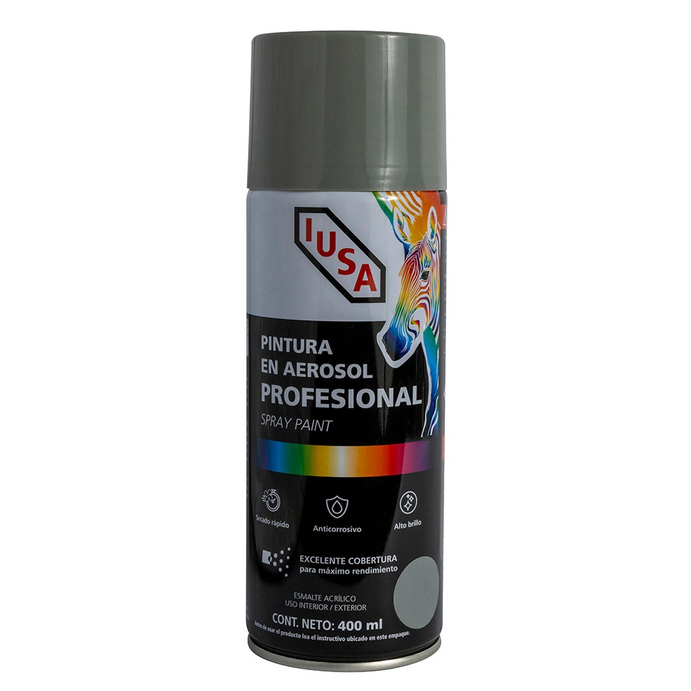 IUSA - Pintura en aerosol profesional anticorrosiva, primer gris, IUSA