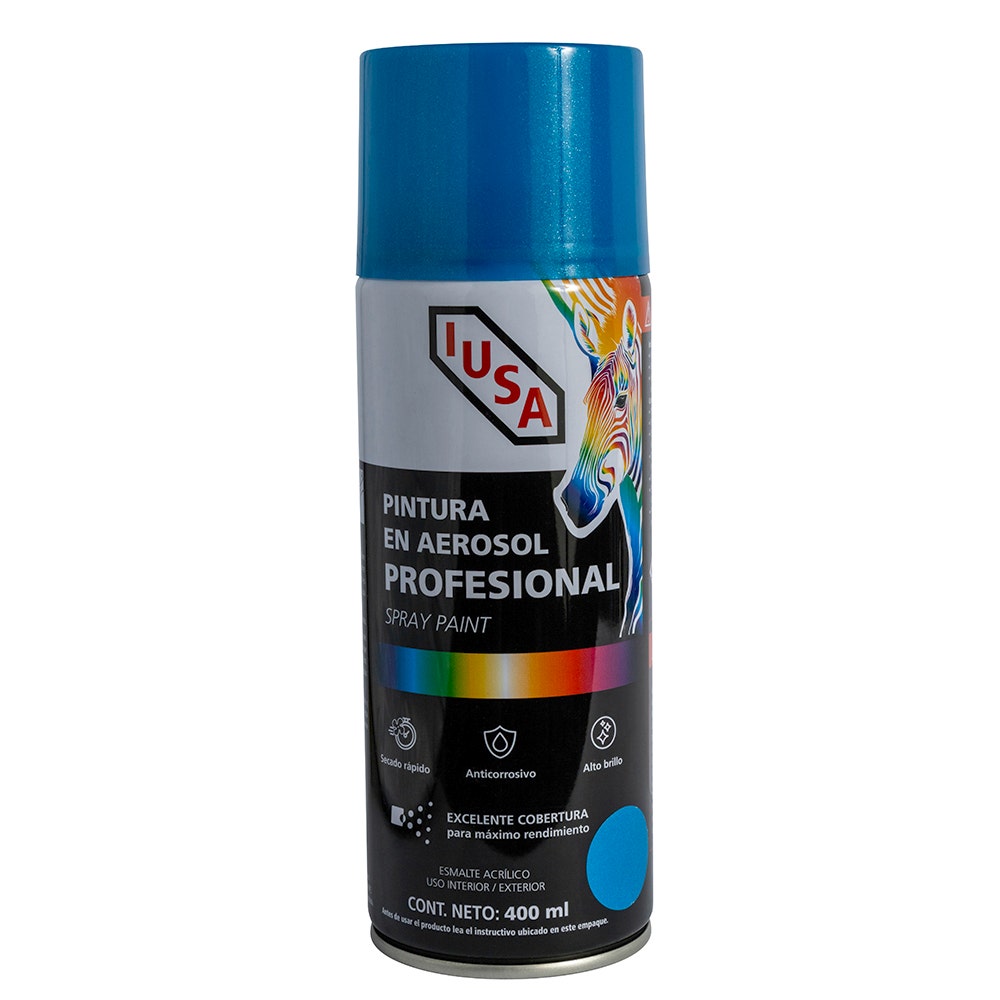 IUSA - Pintura en aerosol profesional metálica, azul rey, IUSA
