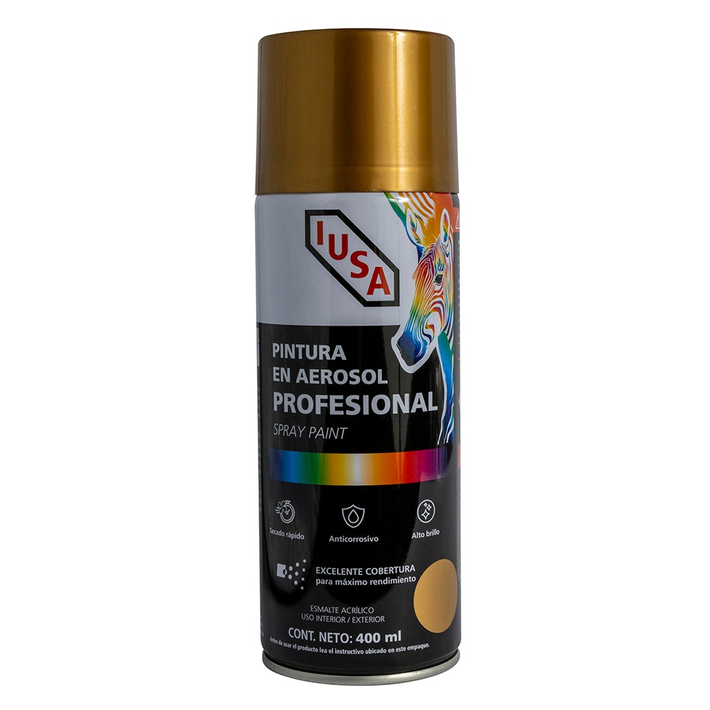 IUSA - Pintura en aerosol profesional metálica, oro, IUSA