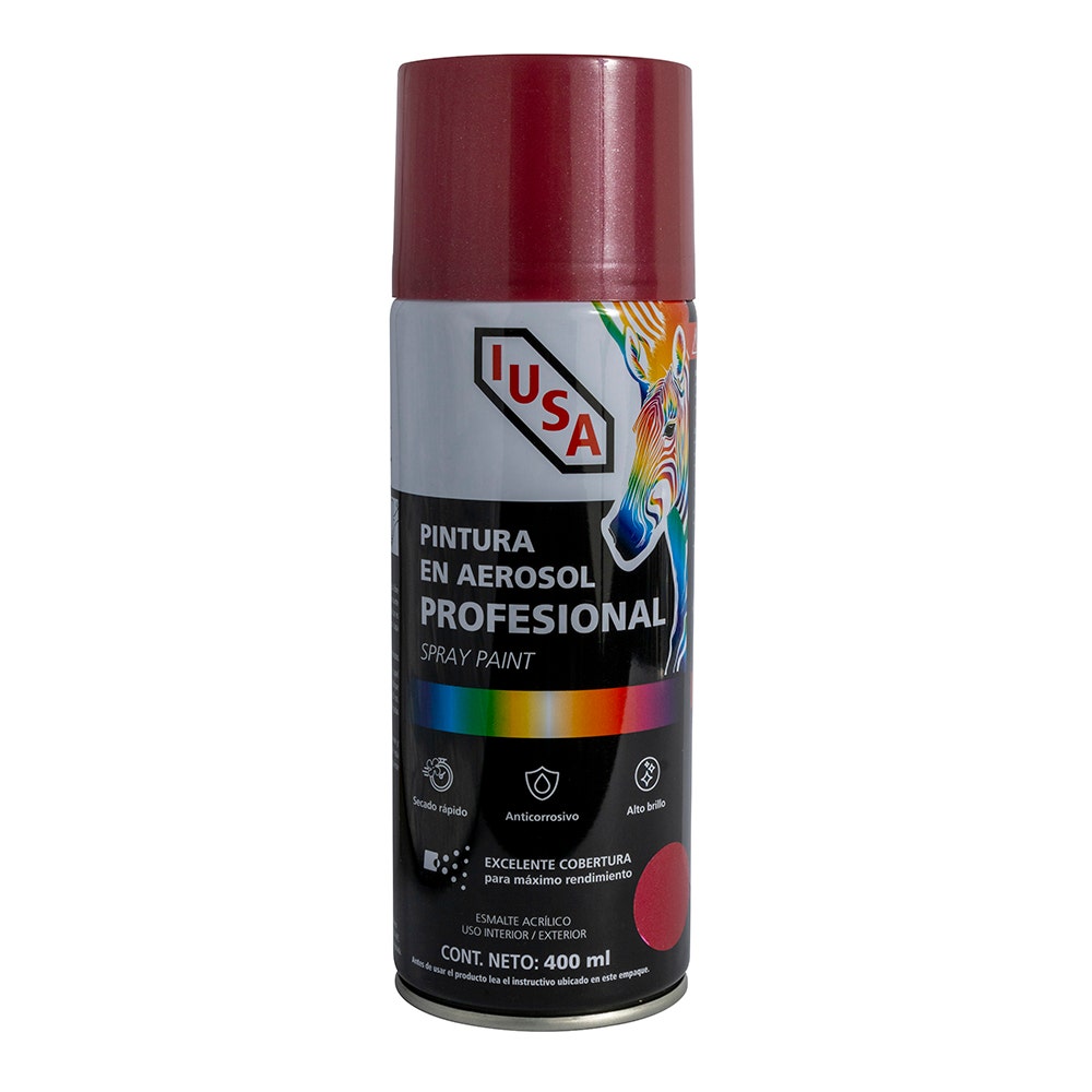IUSA - Pintura en aerosol profesional metálica, rojo, IUSA