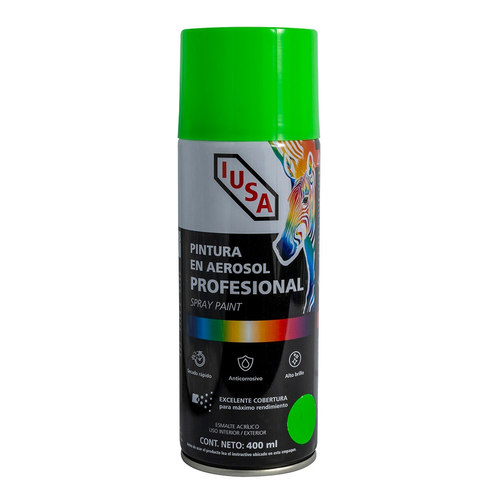 IUSA - Pintura en aerosol profesional neón, verde neón, IUSA