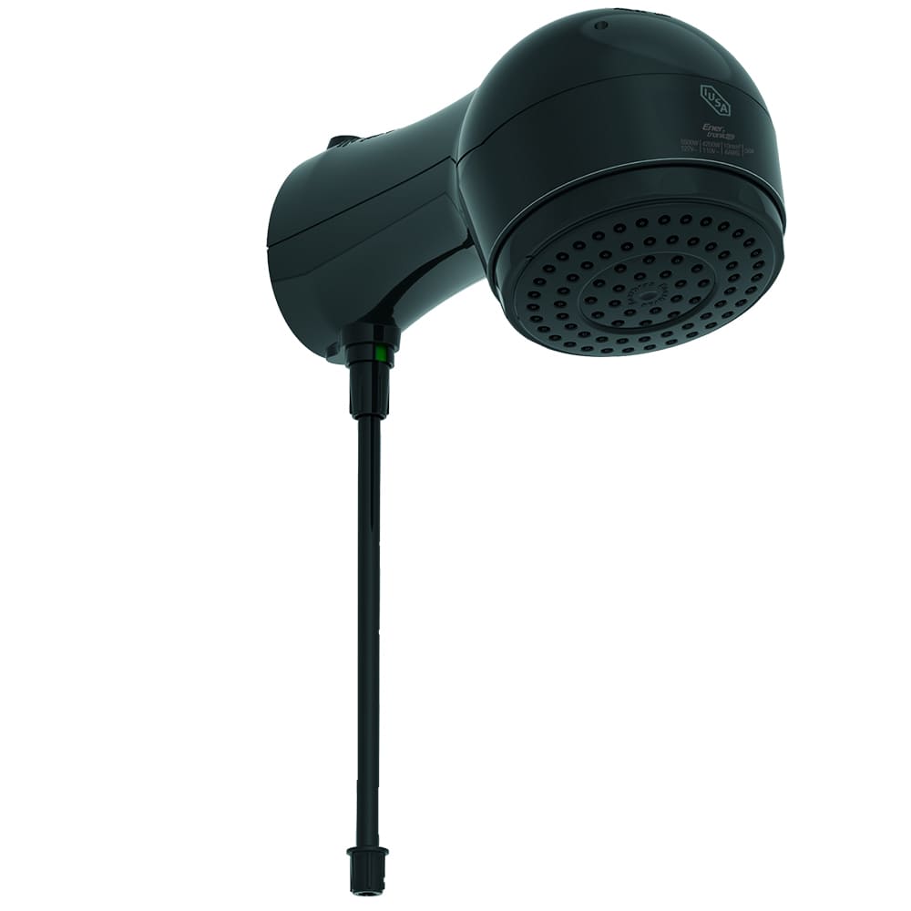 IUSA - Regadera electrónica de temperatura progresiva, negra, IUSA Rain