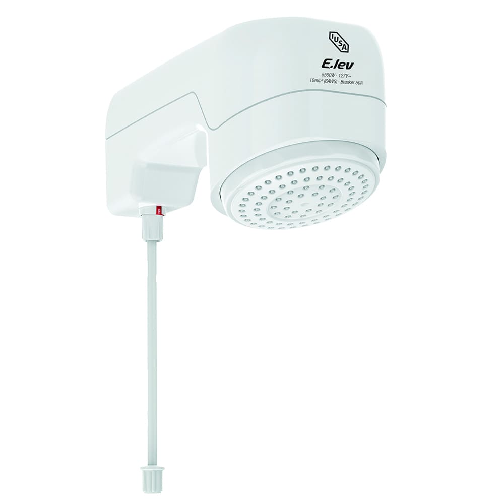 IUSA - Regadera electrónica de temperatura progresiva, blanca, IUSA Rain