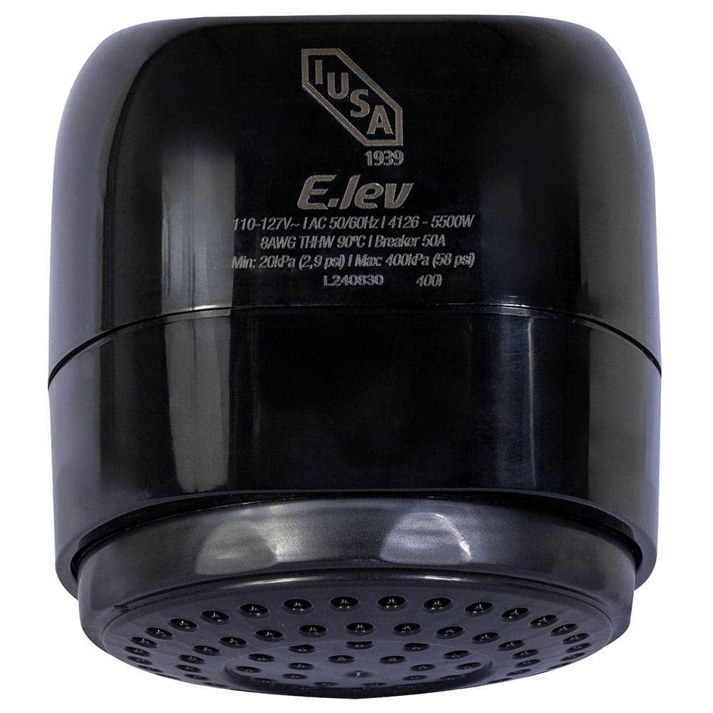 IUSA - Regadera electrónica de temperatura progresiva, negra, IUSA Rain