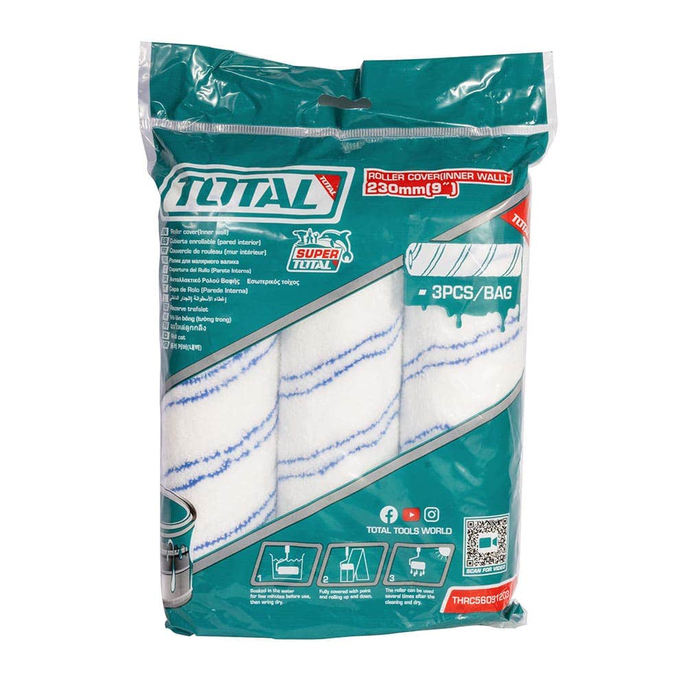 IUSA - Repuesto de microfibra para rodillo 9" x 1/2", TOTAL