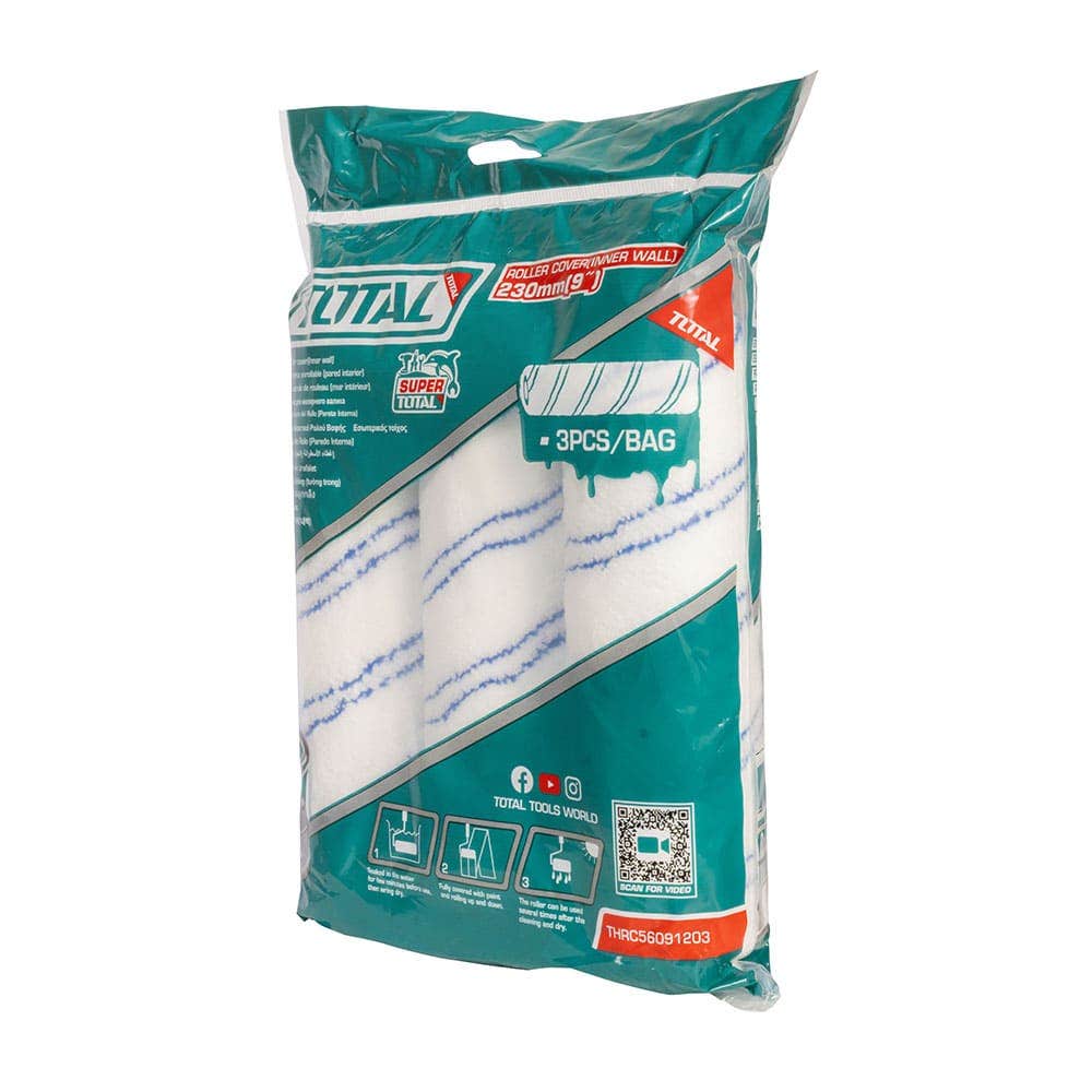 IUSA - Repuesto de microfibra para rodillo 9" x 1/2", TOTAL