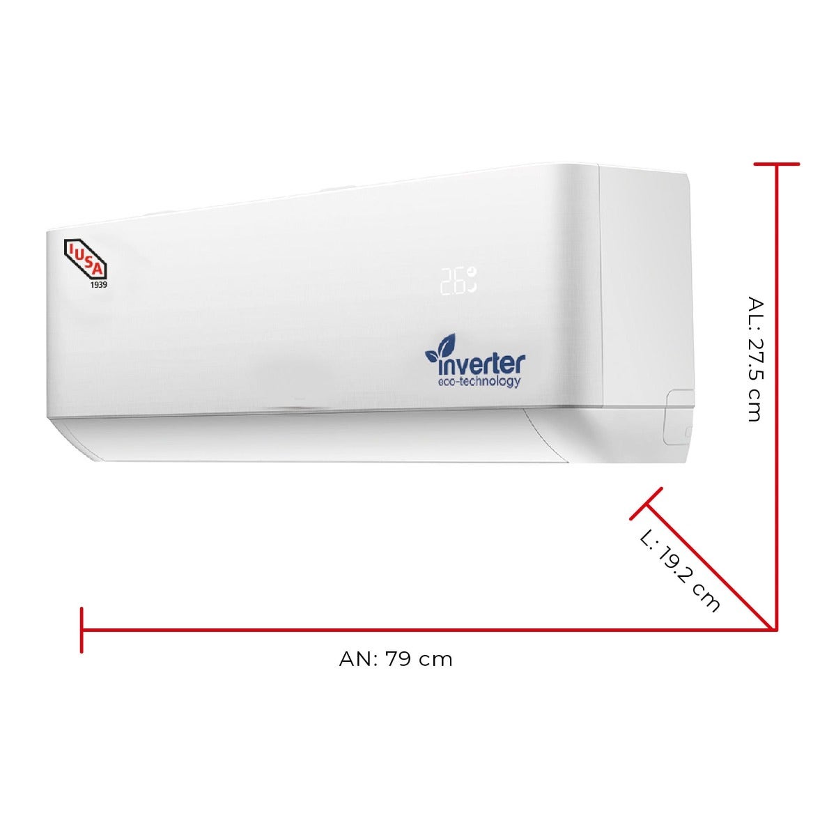 IUSA - Evaporador Minisplit Inverter Solo Frío 12,000 BTU 115V 16 SEER Masterfriz IUSA