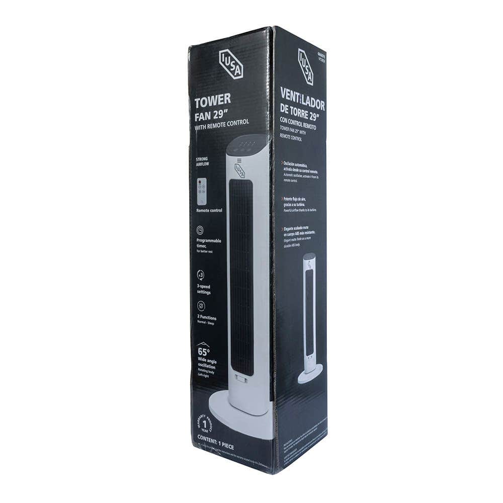 IUSA - Ventilador de torre 29” con control remoto vt29cr blanco iusa