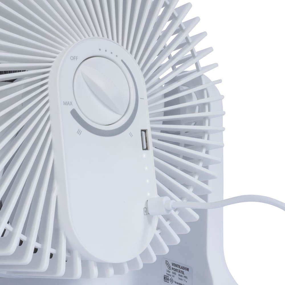 IUSA - Ventilador personal recargable 8" blanco IUSA