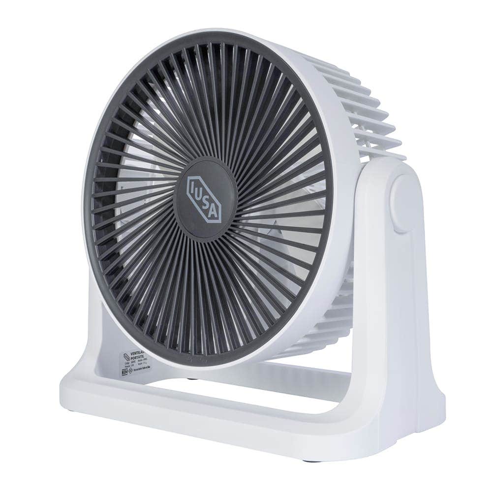IUSA - Ventilador personal recargable 8" blanco IUSA