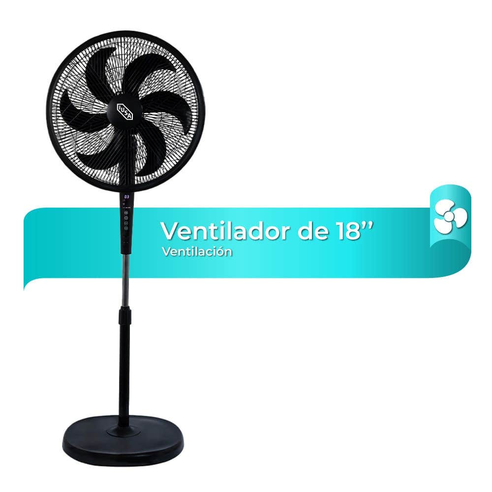IUSA - Ventilador de pedestal 18" digital con control remoto IUSA