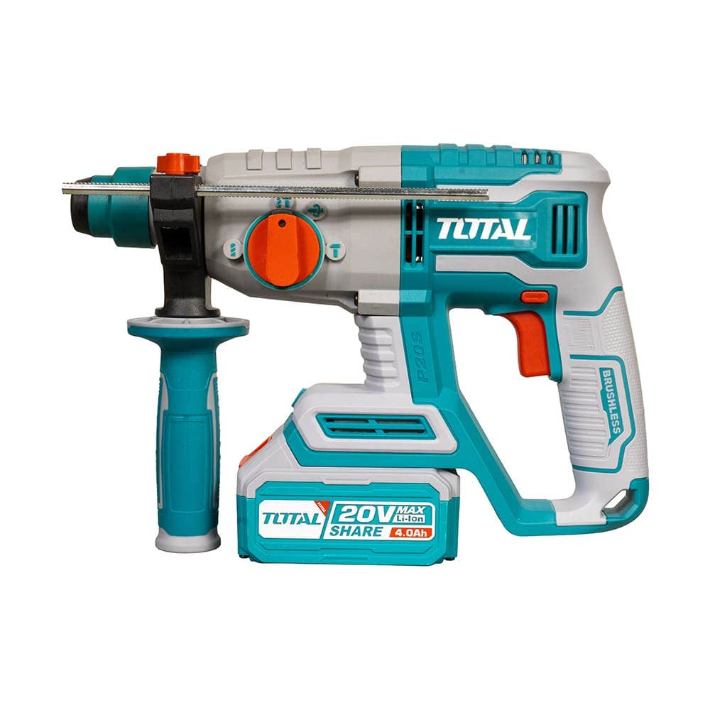 IUSA - Rotomartillo inalámbrico SDS Plus sin carbones 20 V TOTAL