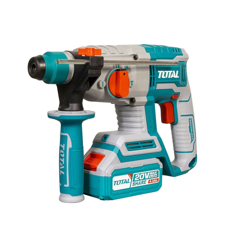 IUSA - Rotomartillo inalámbrico SDS Plus sin carbones 20 V TOTAL