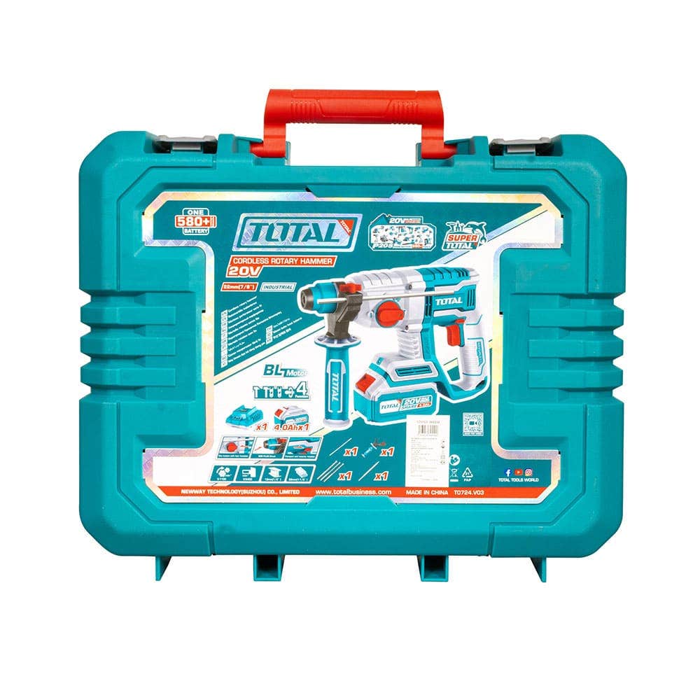 IUSA - Rotomartillo inalámbrico SDS Plus sin carbones 20 V TOTAL