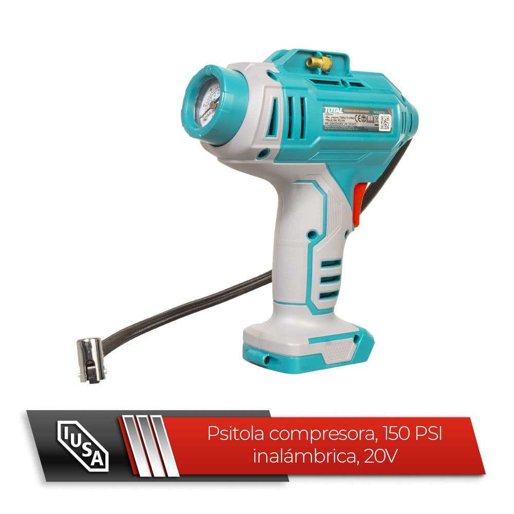 IUSA - Inflador inalámbrico 160 psi 20 V TOTAL