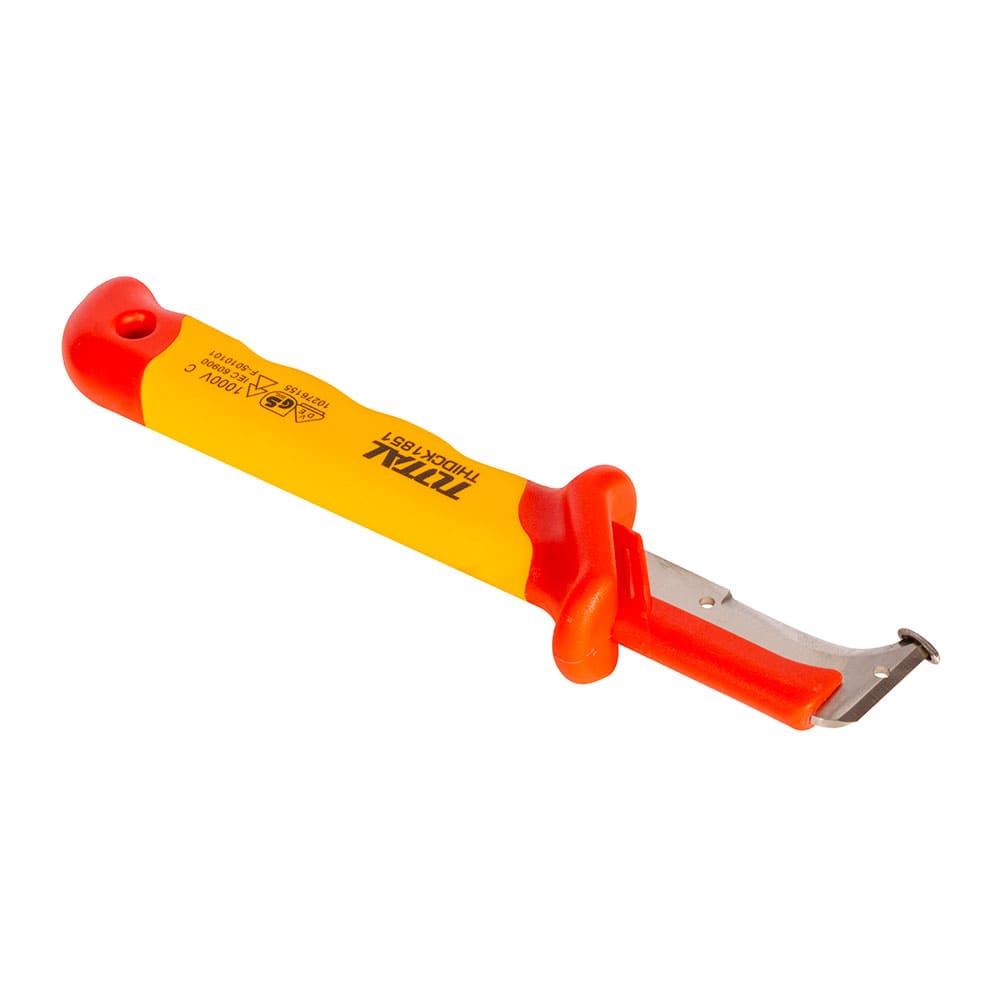 IUSA - Cuchillo pelacable dieléctrico con hoja de acero inoxidable, TOTAL