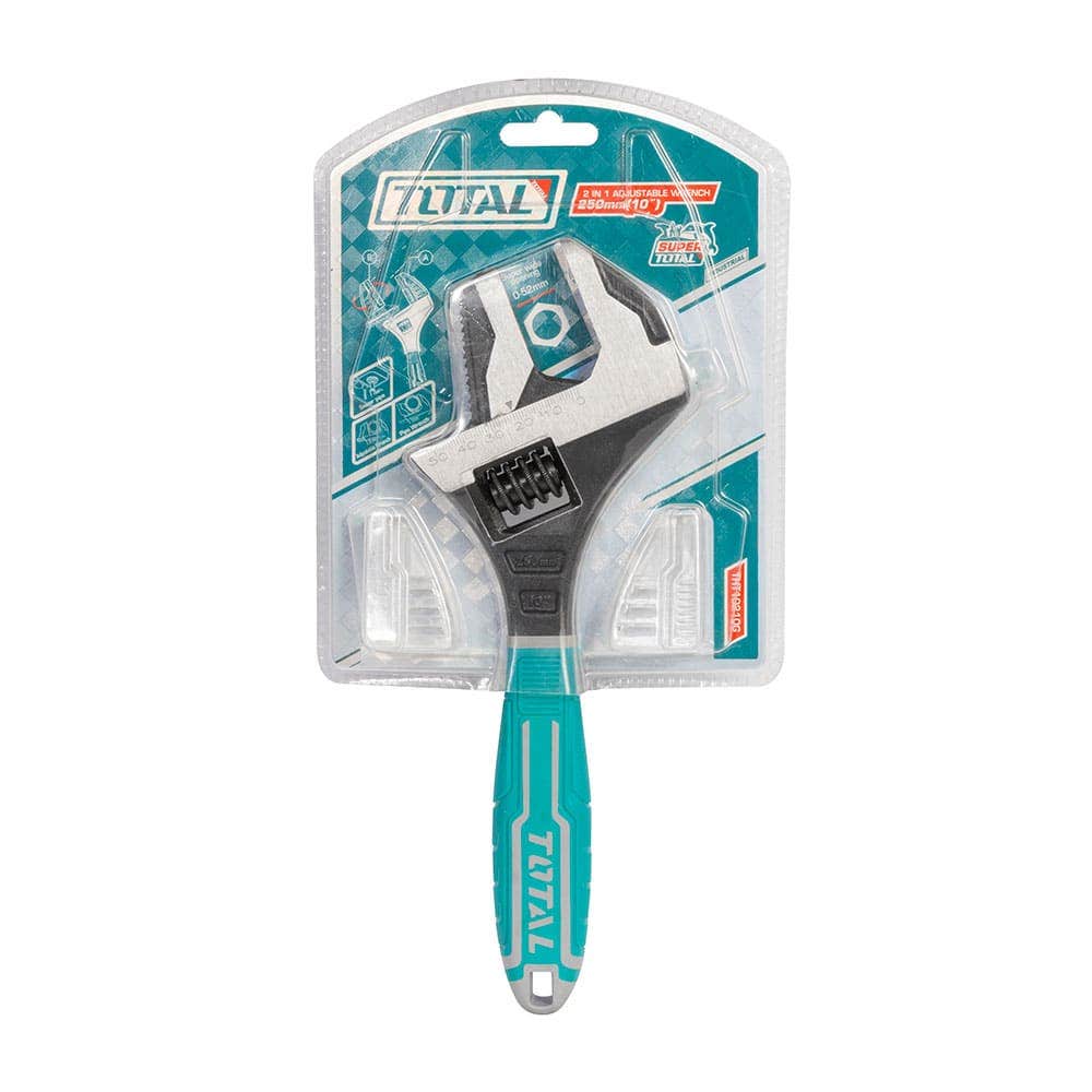 IUSA - Llave ajustable 2 en 1 10” industrial Cr-V TOTAL