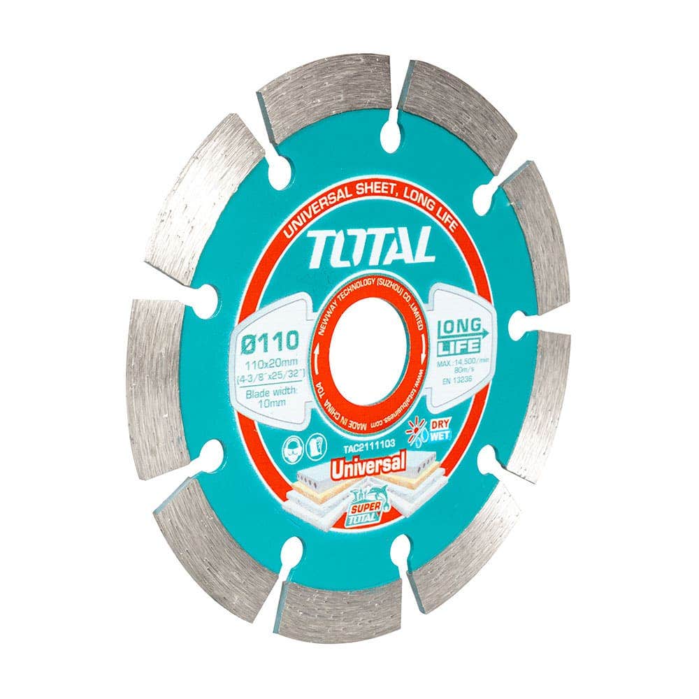 IUSA - Disco de diamante 4 3/8” rin segmentado universal, TOTAL