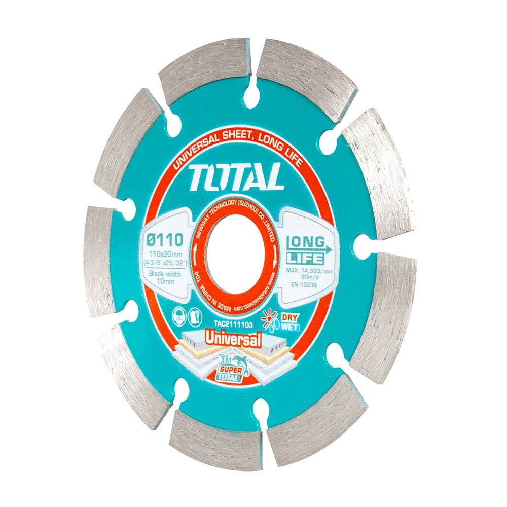 IUSA - Disco de diamante 4 3/8” rin segmentado universal, TOTAL