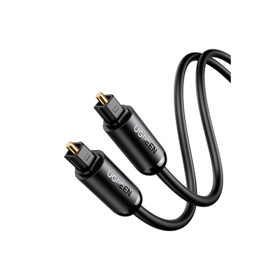 UGREEN - Cable Óptico Toslink (S/PDIF) de Alta Calidad para Audio Digital / 3 Metros (9.84 Pies) / Tapa de Protección / Dolby 7.1 Canales / Diseño Durable / Plug & Play / Color Negro