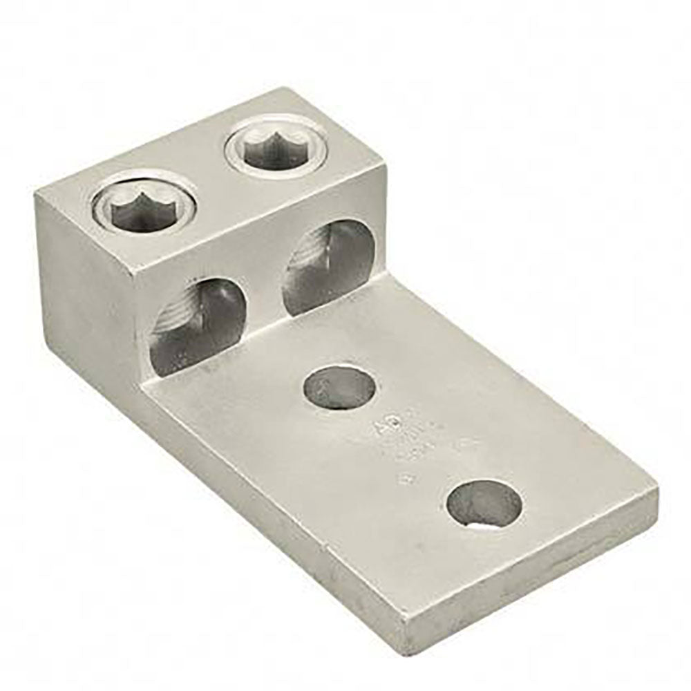 PANDUIT - Zapata Mecánica de Aluminio Doble Barril 2 Orificios 600 kcmil Perno 3/8", Pieza