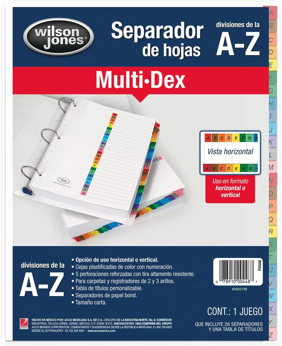 ACCO - SEPARADOR ACCO 448 MULTIDEX BASIC A-Z
