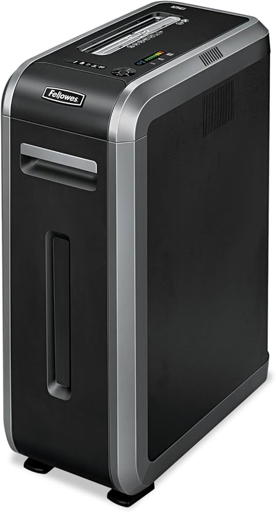 FELLOWES - Trituradora Fellowes Powershred 125Ci Corte Cruzado 20 Hojas 14 Galones Color Negro