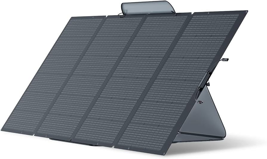 ECOFLOW - Módulo Solar Portátil y Flexible de 400W Recomendado para Estaciones Portátiles EcoFlow / Ajuste de Ángulo / Carga Eficiente / Incluye Cable XT60 a MC4
