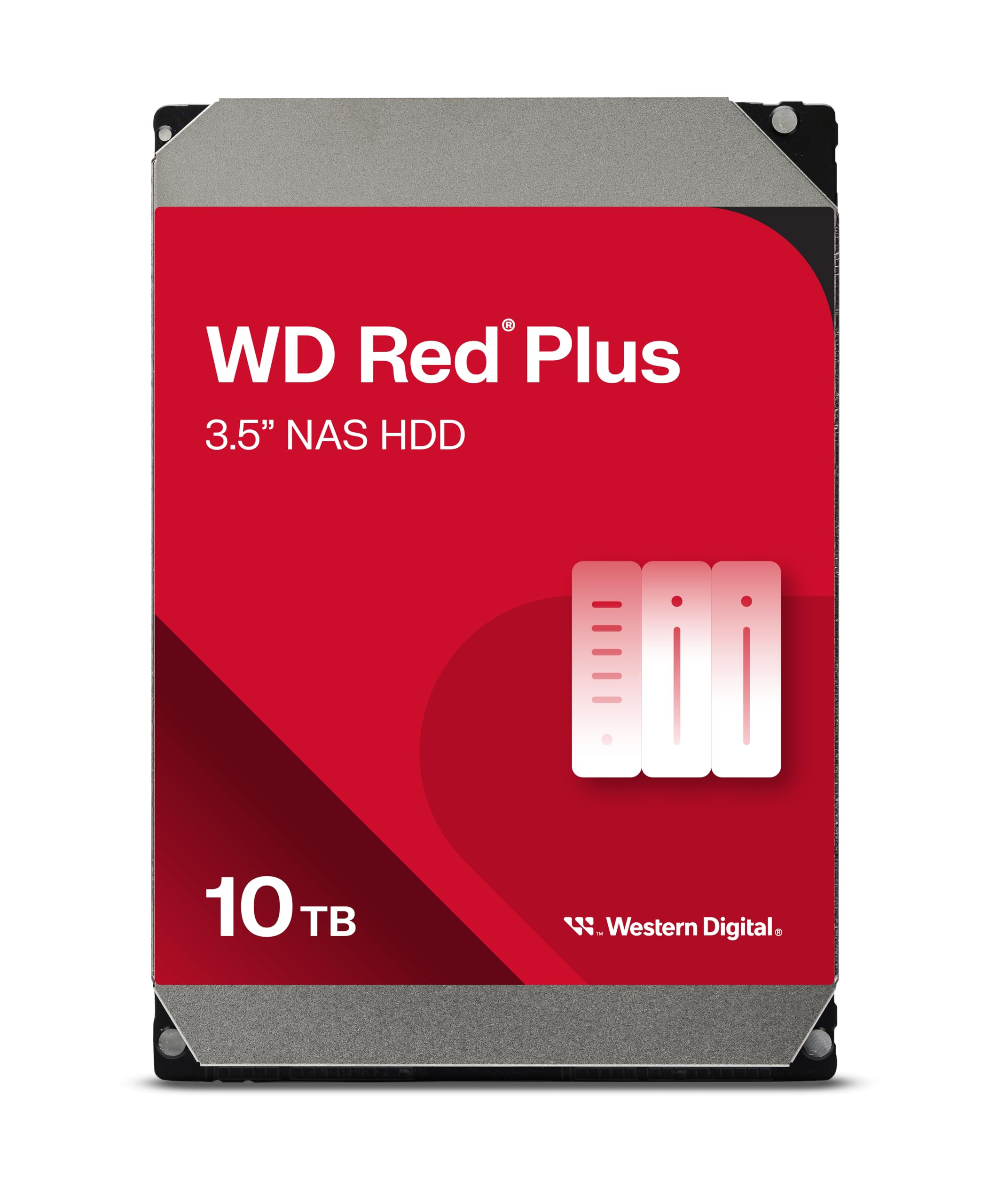 WESTERN DIGITAL - Disco Duro WD Red Plus 10TB para NAS 3.5 SATA III 6 Gbit/s 7200RPM 512MB Caché