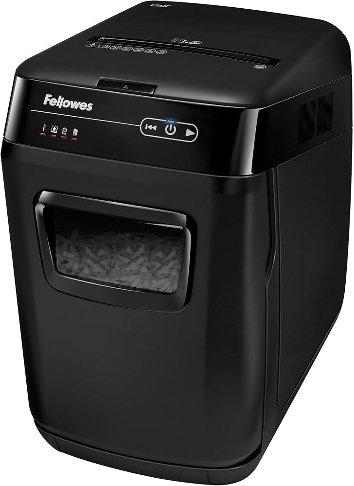 FELLOWES - Trituradora Fellowes AutoMax 150C Corte Cruzado 150 Hojas 8.5 Galones Color Negro