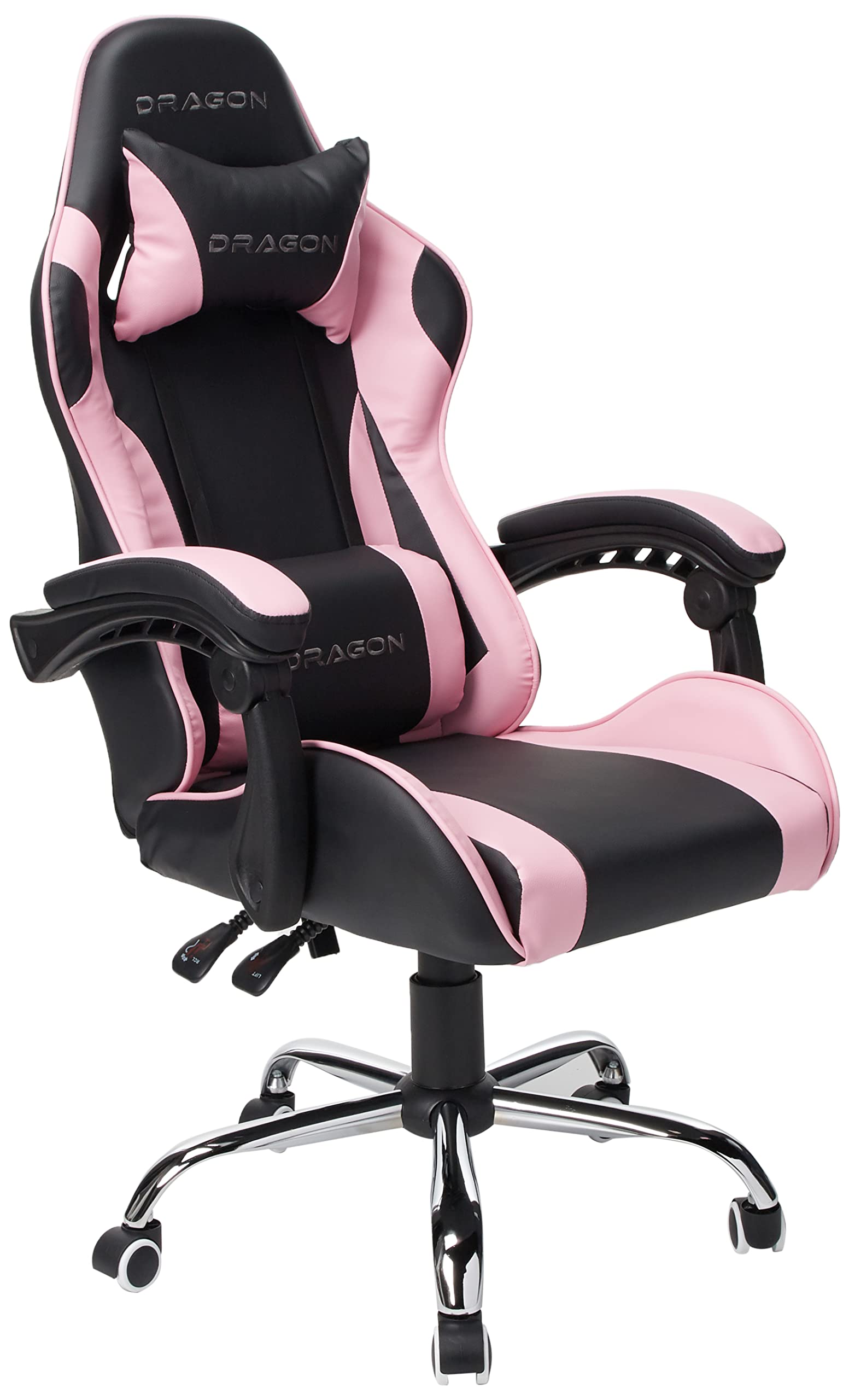 NEXTEP SOLUCIONES - Silla Gamer Ergonómica Modelo Falkor Color Negro-Rosa