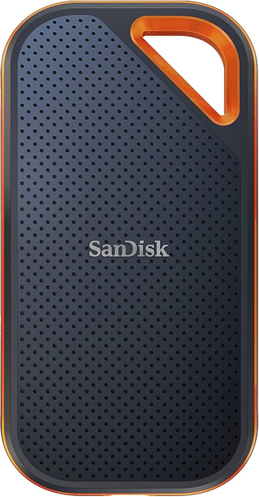 SANDISK - SSD Externo SanDisk Extreme Pro Portable 1TB NVMe USB-C USB-A 3.2 IP55 Lect 2000mbs/Esc2000mbs Color Negro