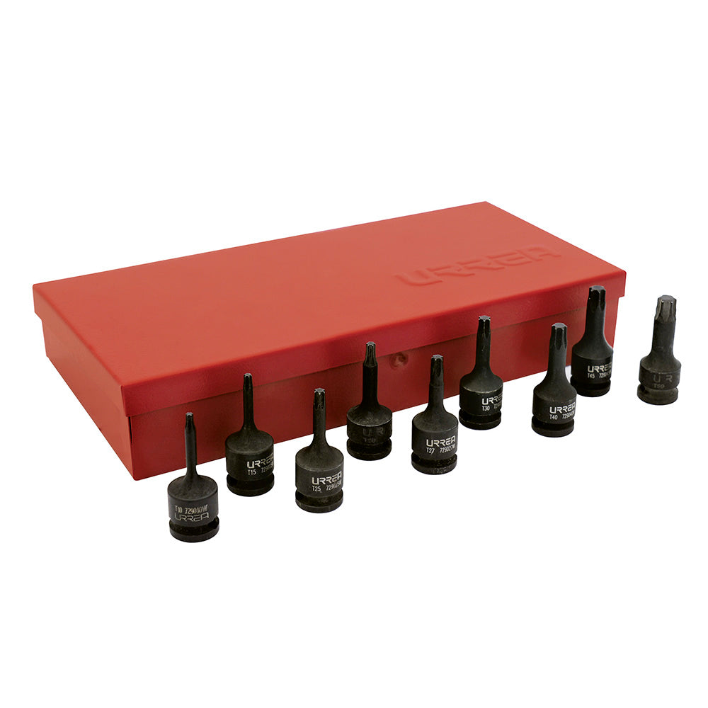 Jgo dados imp pta torx3/8 in10pz