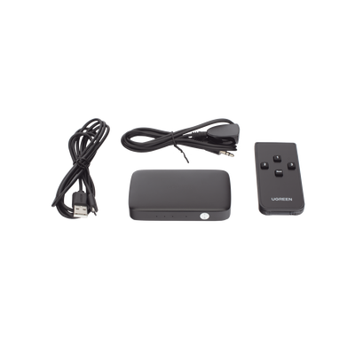 UGREEN - Conmutador HDMI (Switch) 4K@30Hz | 3 Entradas a 1 Salida | 3D | Transmisión Estable | Incluye Control Remoto | Receptor de Infrarrojos | Indicador LED | Chip Inteligente | Incluye Cable Micro USB para Alimentación.