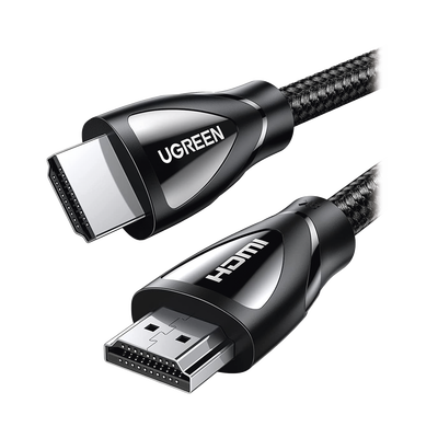 UGREEN - Cable HDMI 2.1 de Nylon Trenzado / 1 Metro (3.28 Pies) / 8K@60Hz/4K@120Hz / eARC (Canal de Retorno de Audio) / HDR10+ / VVR / HEC (Canal Ethernet HDMI) / ALLM / 3D / Dolby Atmos / Dolby Vision / 48 Gbps / Mayor Duración.