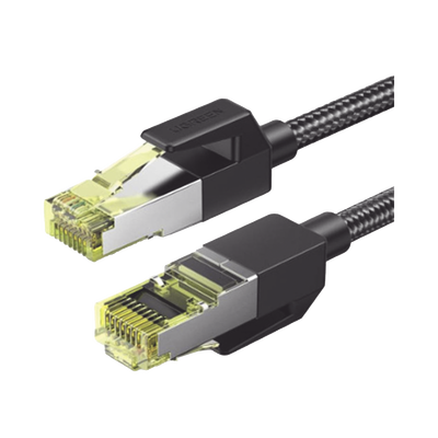 UGREEN - Cable Ethernet Cat7 CLASS F/FTP Redondo con Malla de Nylon 1 Metro (3.28 Pies)