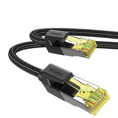 UGREEN - Cable Ethernet Cat7 CLASS F/FTP Redondo con Malla de Nylon 2 Metros (6.56 Pies)