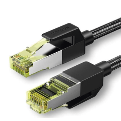 UGREEN - Cable Ethernet Cat7 CLASS F/FTP Redondo con Malla de Nylon 2 Metros (6.56 Pies)