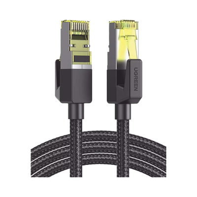 UGREEN - Cable Ethernet Cat7 CLASS F/FTP Redondo con Malla de Nylon 3 Metros (9.84 Pies)