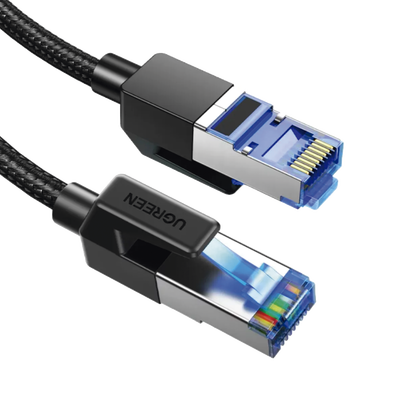 UGREEN - Cable Ethernet Cat8 CLASS F/FTP Redondo con Malla de Nylon 2 Metros (6.56 Pies)