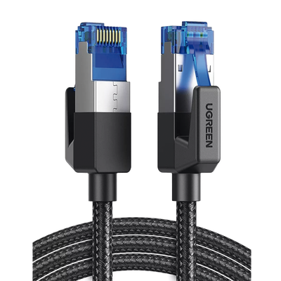 UGREEN - Cable Ethernet Cat8 Class F/FTP Redondo con Malla de Nylon 5 Metros (16.40 Pies)