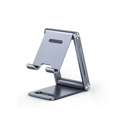 UGREEN - Soporte para Teléfono Celular de Aluminio | Angulo Ajustable | Amplia Compatibilidad con dispositivos de 4.7'' a 7.9'' | Antideslizante | Antiarañazos | Plegable | Color Gris.