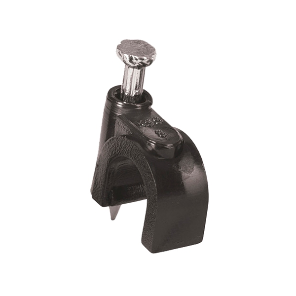 LINKEDPRO - Grapa para Cable Redondo de 10 mm / Resistente a UV / Uso Interior y Exterior / Color Negro / 100 Piezas