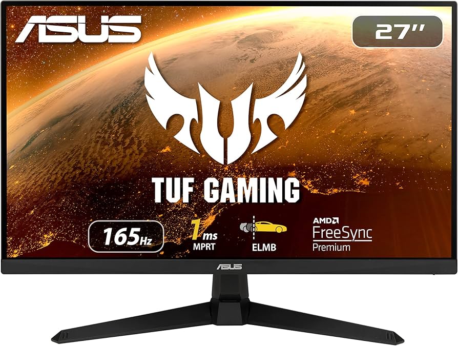 ASUS - Monitor Asus 27" Gaming TUF VG277Q1A VA FHD 1920x1080 1xHMDI 1xDP 1ms MPRT 165Hz Speaker 2Wx2 FreeSync Color