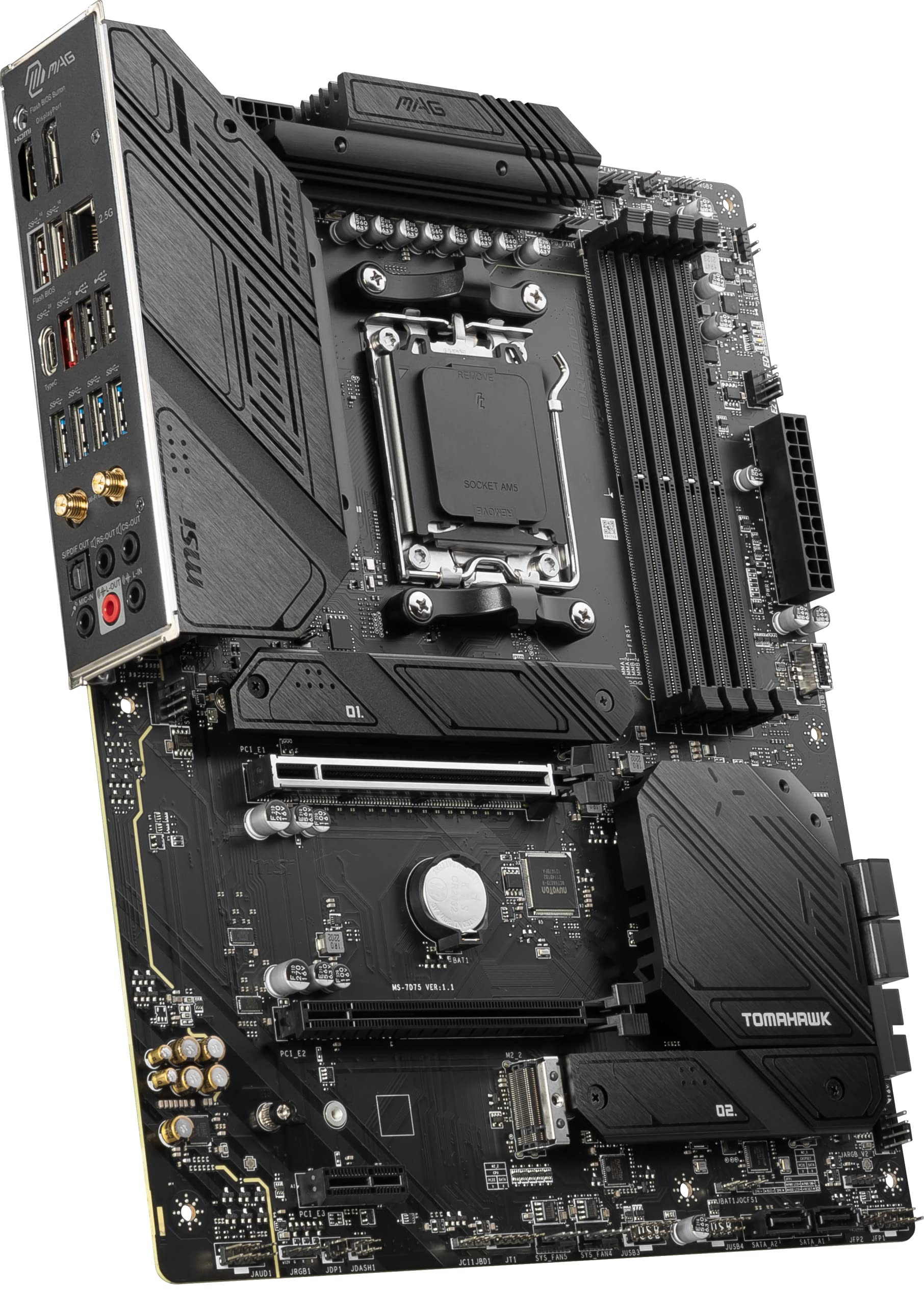 MSI - Tarjeta Madre MSI MAG B650 TOMAHAWK WIFI ATX Socket AM5 AMD B650 128GB DDR5 HDMI para AMD