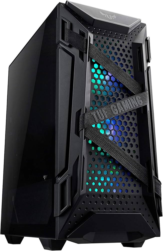 ASUS - Gabinete ASUS TUF Gaming GT301 Midi-Tower ATX/Micro-ATX/Mini-ITX USB 3.0 sin Fuente 4 Ventiladores Instalados Negro