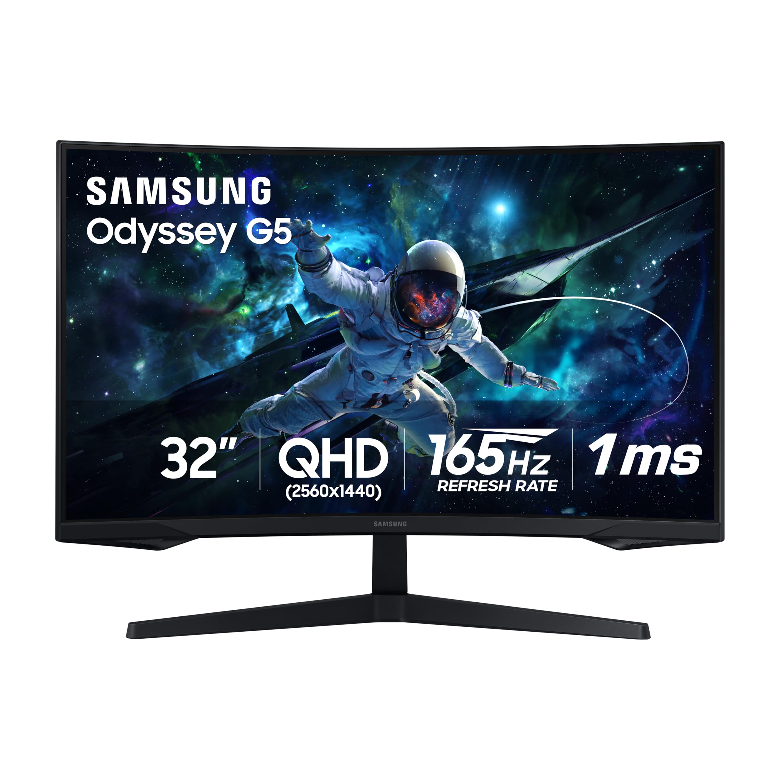 SAMSUNG - Monitor Samsung 27" Gaming Odyssey G55C QHD 2560 x 1440 165HZ VA CURVO 1000R G5