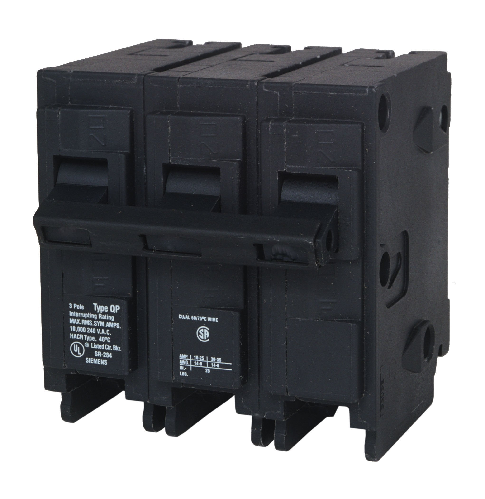 SIEMENS - Interruptor automático enchufable tipo QP 3 polos, 15 amp