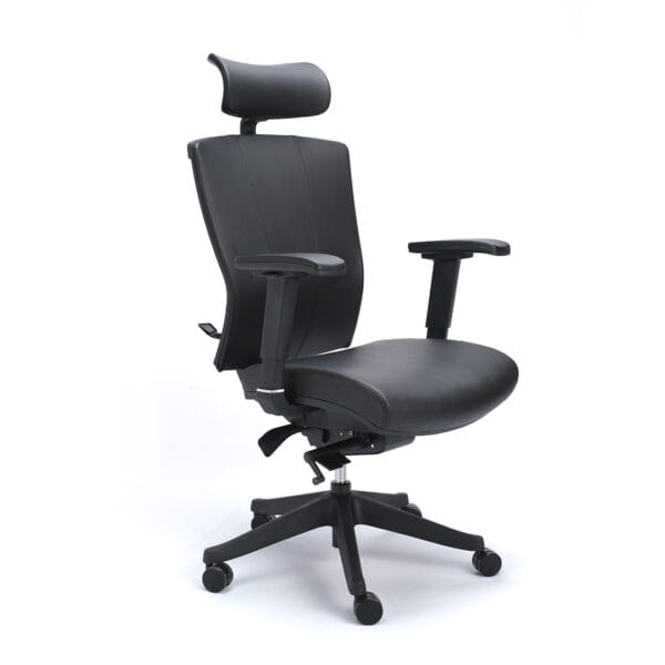 Silla Ejecutiva H1PU Vinipiel Asiento y Estructura Negro